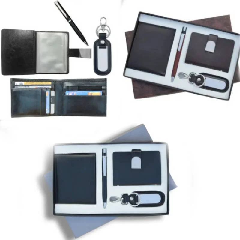 Fernweh 4-in-1 Gift Set – Wallet, Card Holder, Keyring & Pen with Premium Gift Box | Corporate Gifting & Luxury Business Gift Combo for Men