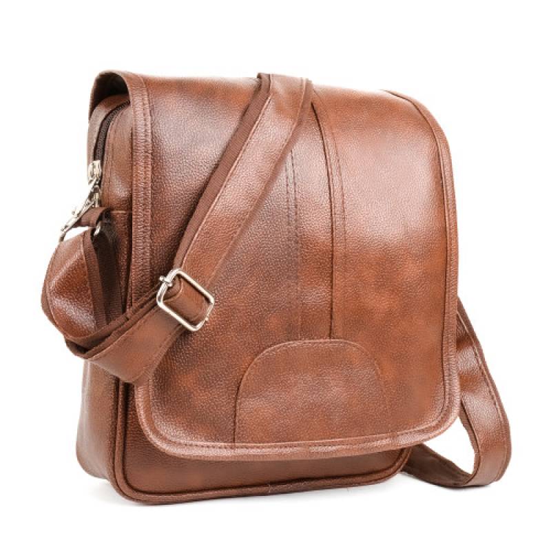 Stylish Genuine Rexine Sling Cross Body Travel Office Sling Bag,One Side Shoulder Bag for Men Women