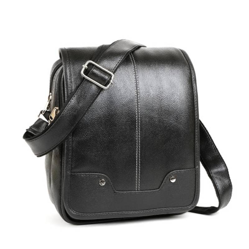 Martucci Stylish PU Leather Sling Cross Body Travel Office Messenger One Side Shoulder Bag for Mens