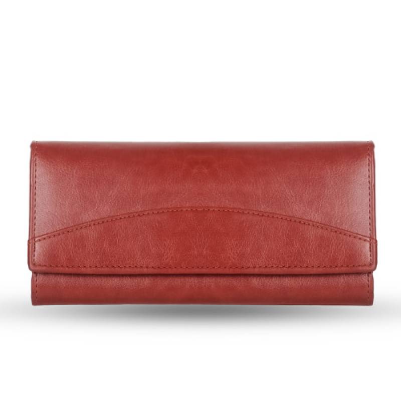 Female Clutch Wallet Raxin with 6 Card Slots, 1 Zipper Section & a Coin Pocket