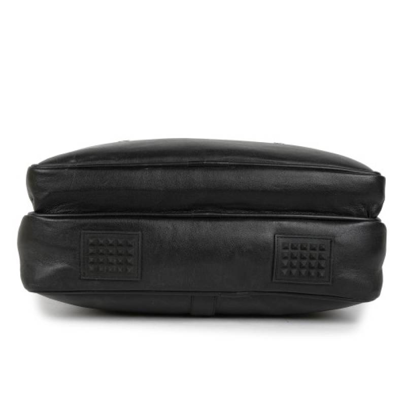 Fernweh 16-Inch White Vegan Leather Laptop Bag with Shoulder & Hand Strap – 4 Compartments & Trolley Patti