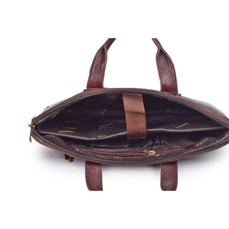 16-Inch Croco Leather Laptop Messenger Bag – Fits 15.5-Inch Laptops, 3 Spacious Compartments