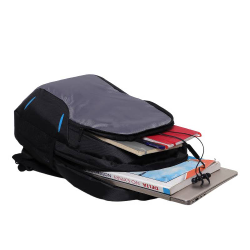 FERNWEH 18 Inch Backpack with 17 Inch Laptop Compartment, 1 Compartments, Trolley Strap, gray and black