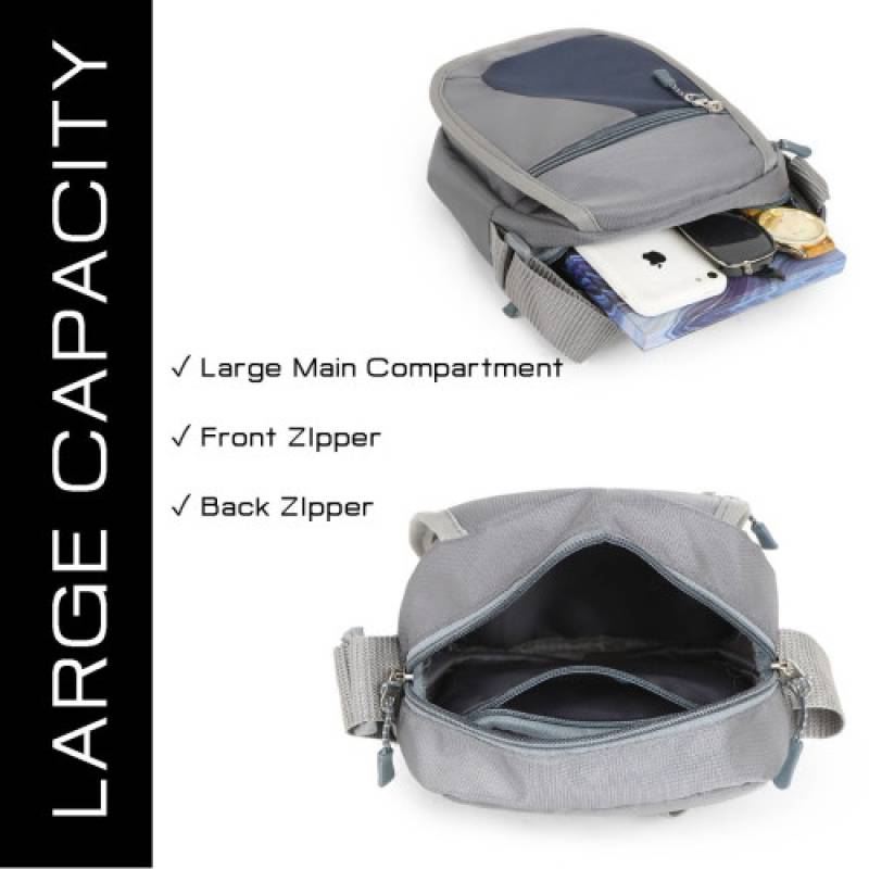 Fernweh Sling Bag gray and black small size