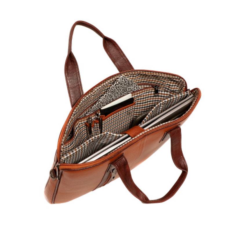 16-Inch Croco Leather Laptop Messenger Bag – Fits 15.5-Inch Laptops, 3 Spacious Compartments.