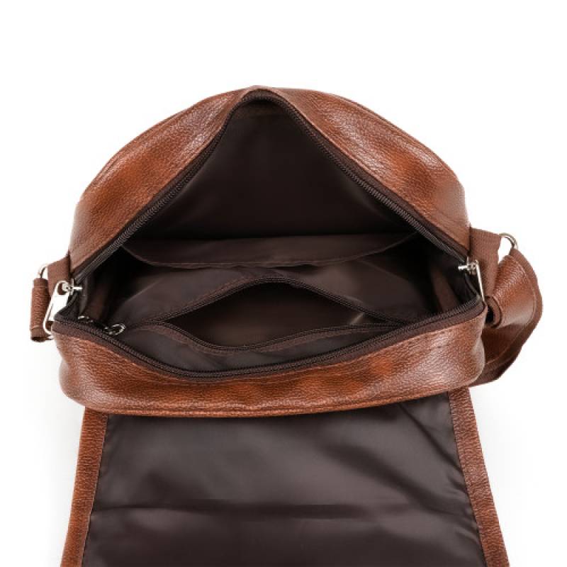 Martucci Stylish PU Leather Sling Cross Body Travel Office Messenger One Side Shoulder Bag for Men