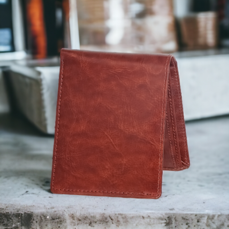 Mens' bifold wallet with 5 card slots & a coin pocket Ten colour Rexine