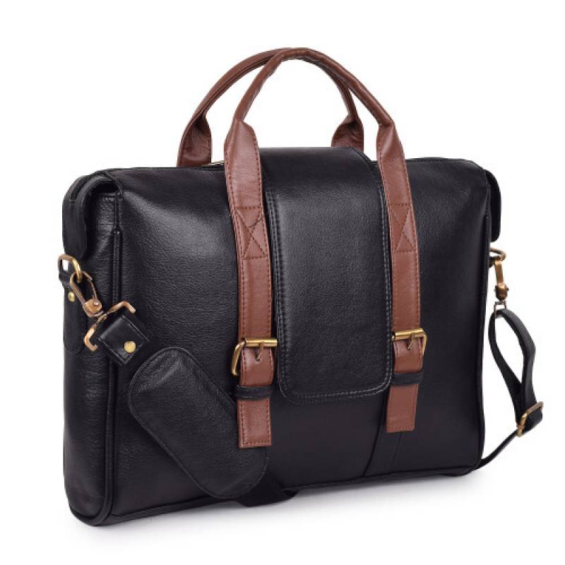 15.5-Inch Raxin Laptop Messenger Bag with 3 Compartments & Trolley Strap