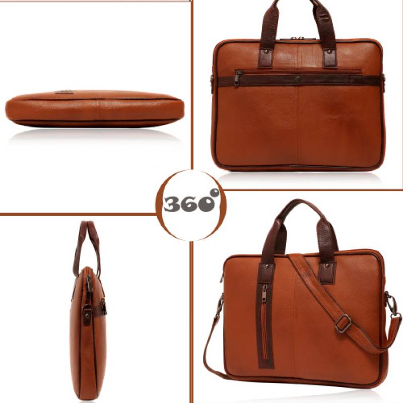 16-Inch Croco Leather Laptop Messenger Bag – Fits 15.5-Inch Laptops, 3 Spacious Compartments.