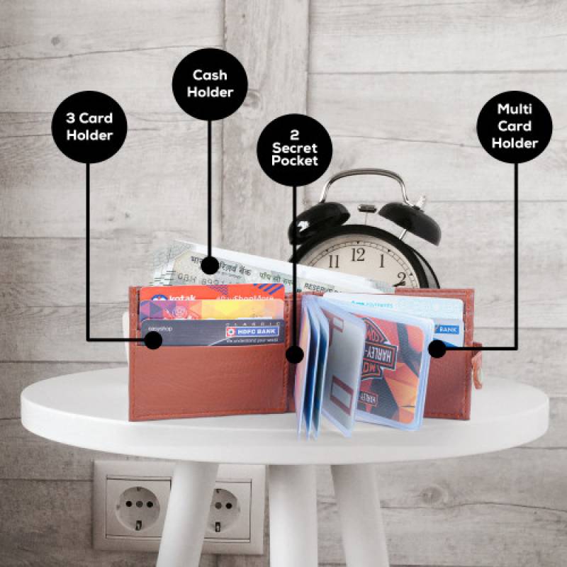 Ten Wallet Rexine Mens' bifold wallet with 10 card slots