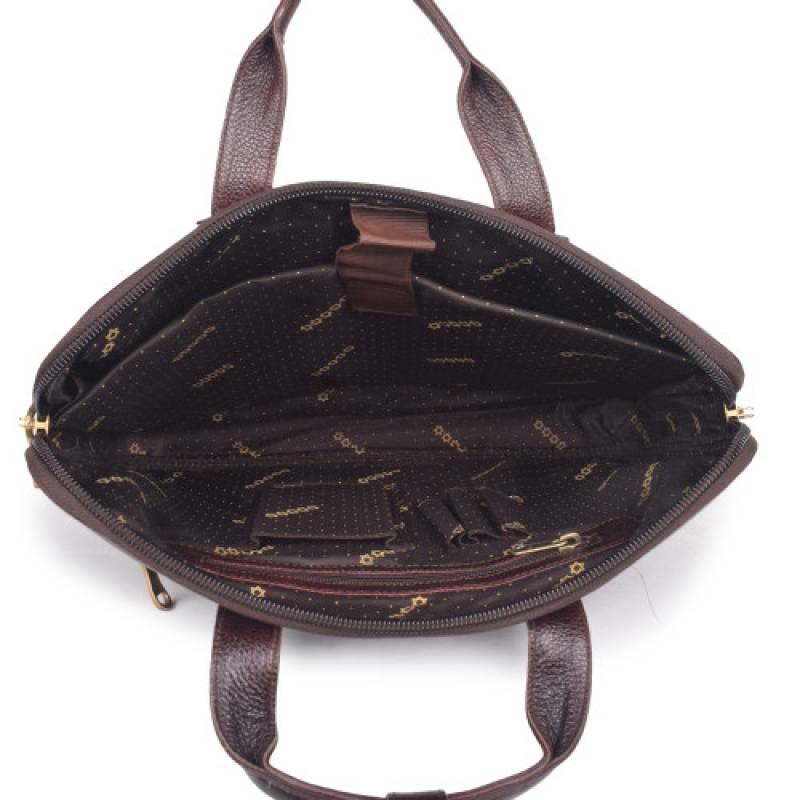 16" Croco Leather Laptop Messenger Bag – Fits 15.5-Inch Laptops, 3 Spacious Compartments