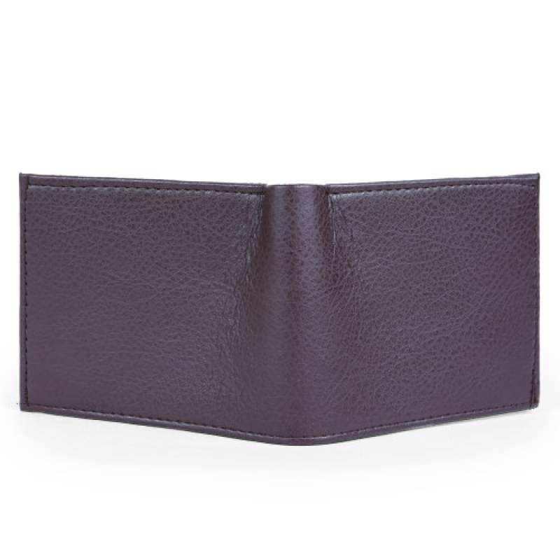 Dark Brown Raxin Mens' bifold wallet with 7 card slots
