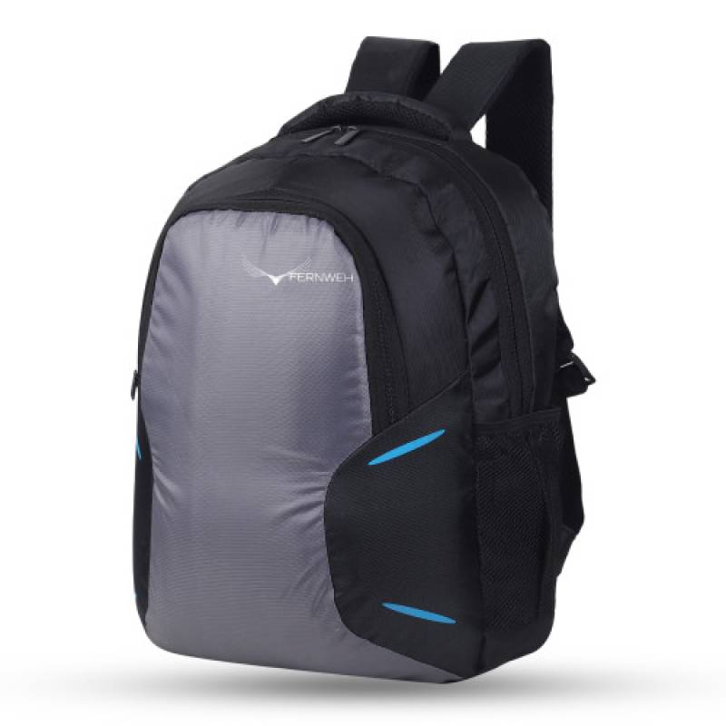 FERNWEH 18 Inch Backpack with 17 Inch Laptop Compartment, 1 Compartments, Trolley Strap, gray and black